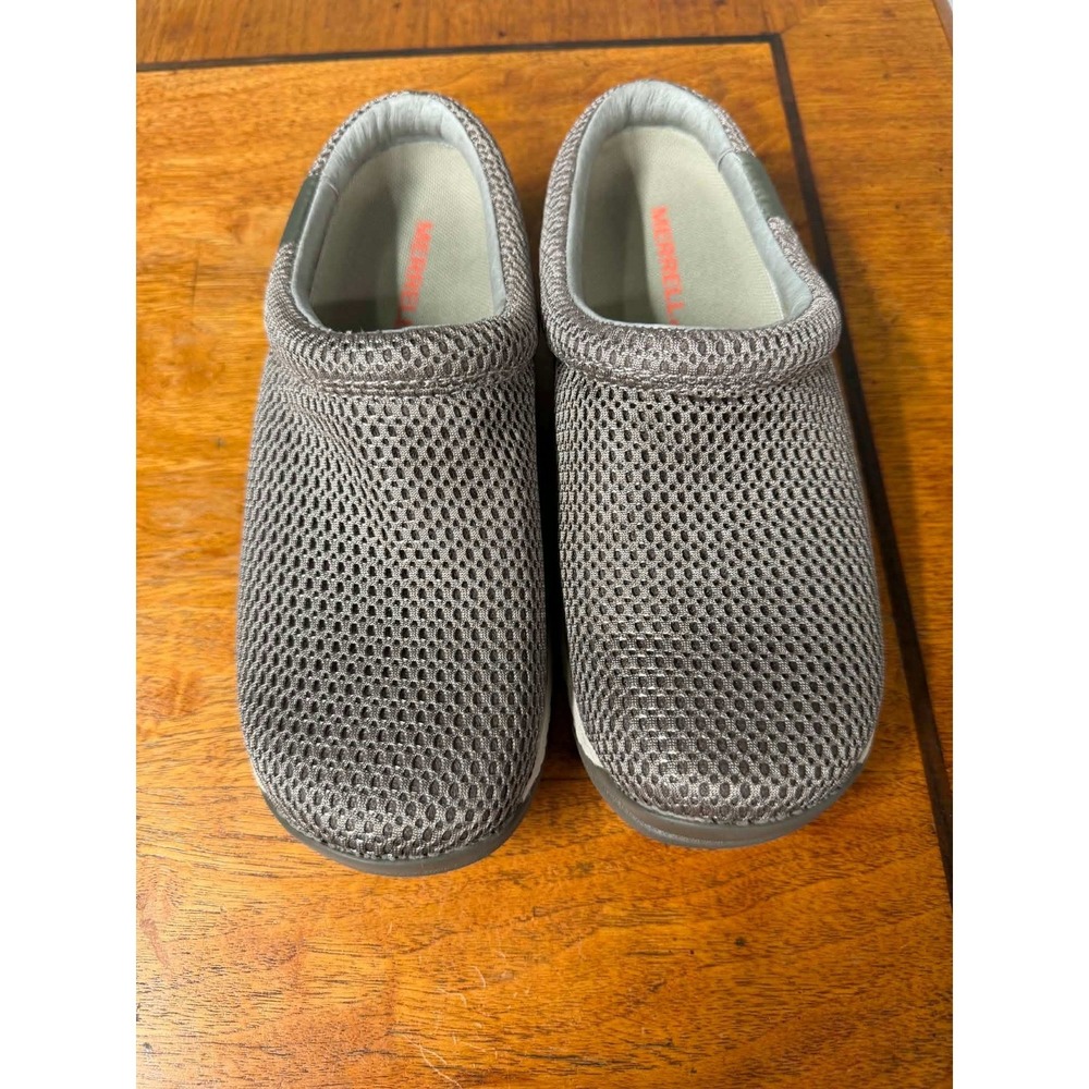 New Merrell Womens 6 Grey Taupe Encore Q2 Breeze Slip On Mesh Clog QFORM2 J00976
